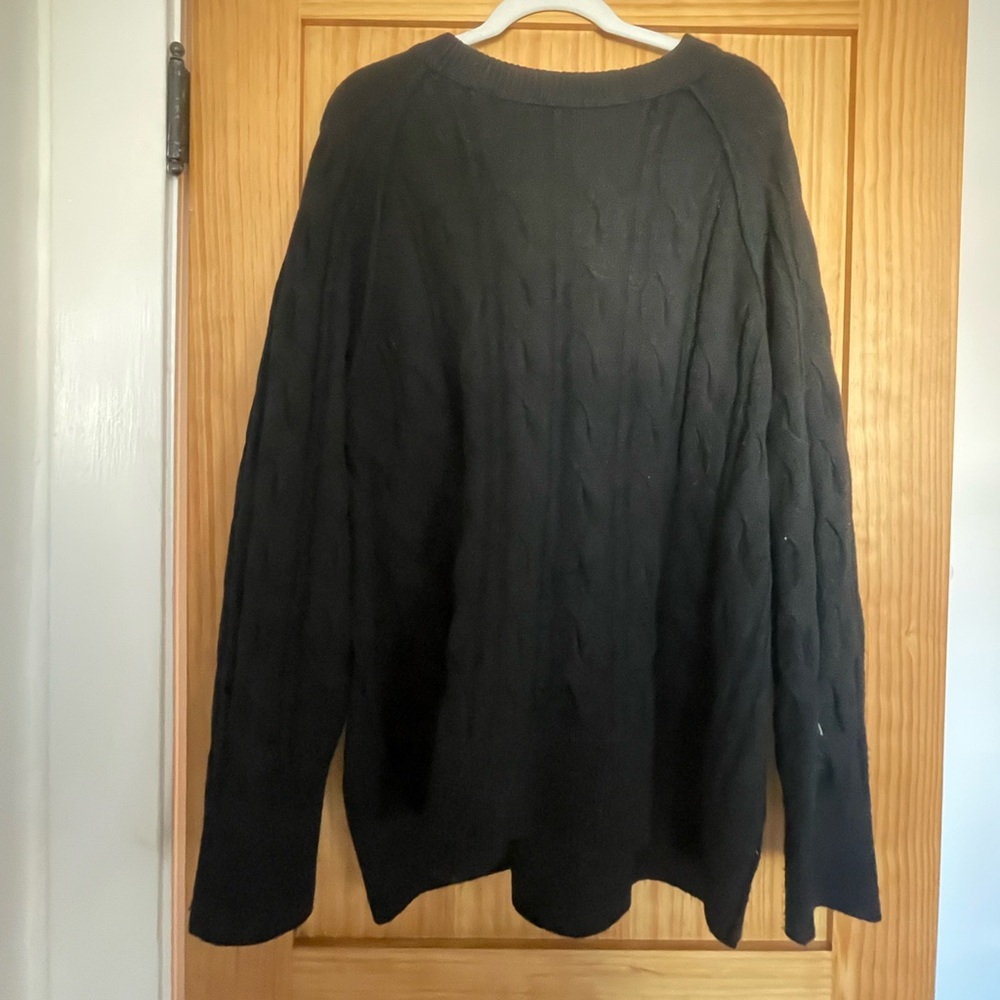 Black Cable Knit Sweater